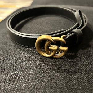 Gucci Slim Leather Belt
